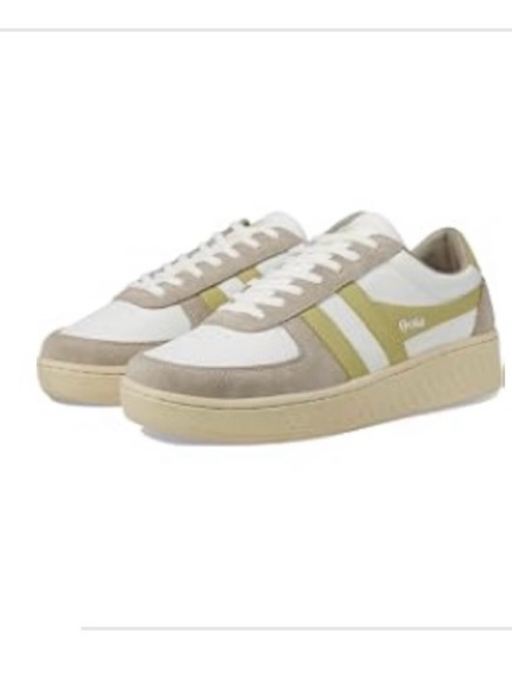 Gola Grandslam White and Beige Sneakers